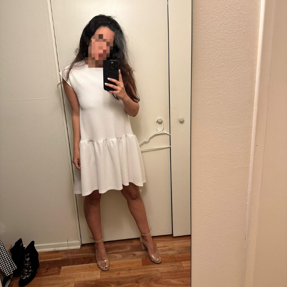 Asos white doll dress, size us 4